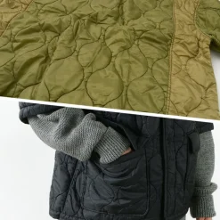 REMI RELIEF / Military Ripstop Short Sleeve Quilted Shirt Jacket