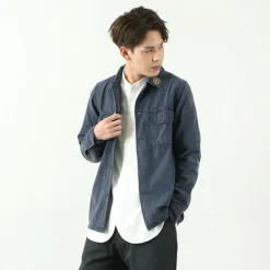 REMI RELIEF / Military Shirt (Flower Studded)