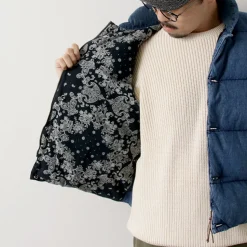 REMI RELIEF / Natural Processed Denim Down Vest