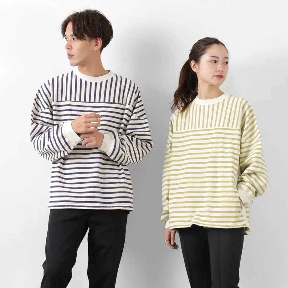 REMI RELIEF / 16/2 stripe FOOTBALL LONG T