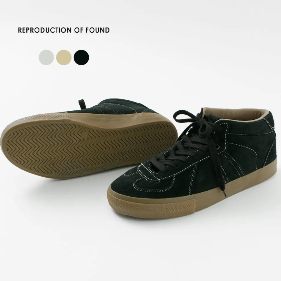 REPRODUCTION OF FOUND / German military trainers half cut shrink leather Sneaker