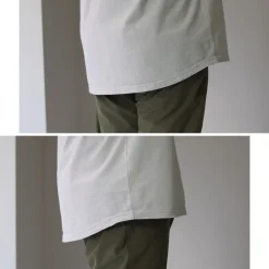 ROCOCO / Linen Cotton Key Neck T-Shirt