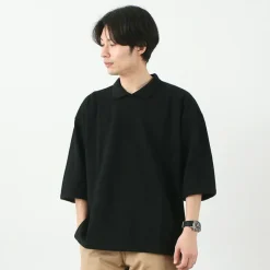 ROCOCO / Pique polo collar T-shirt