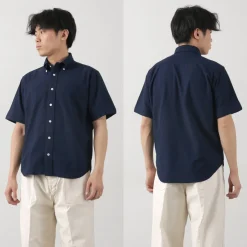 ROCOCO / Pique Short Sleeve Button Down Shirt