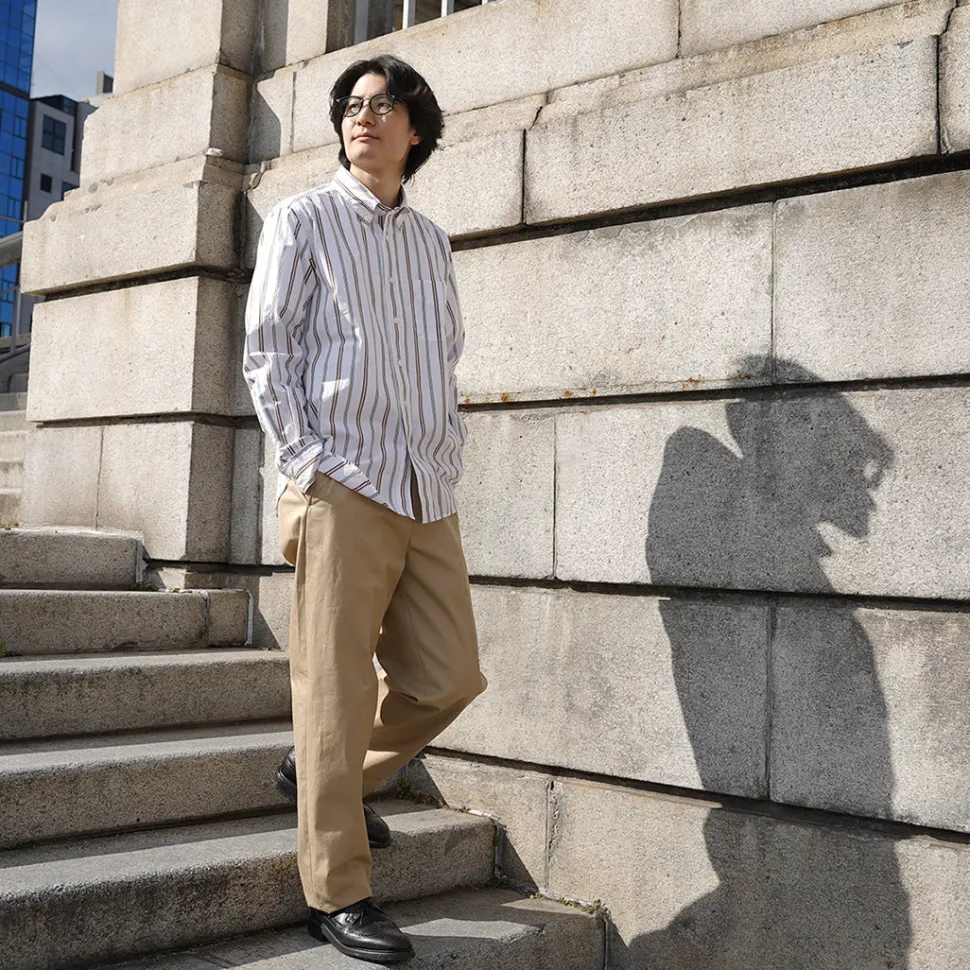 ROCOCO / Random Stripe Button Down Shirt Classic Fit