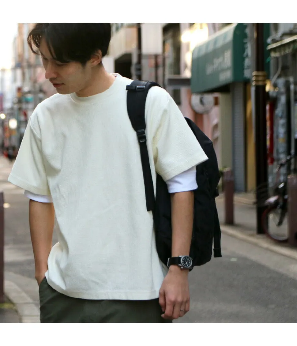 ROCOCO / Smooth Cotton Ribbed Crew T-Shirt
