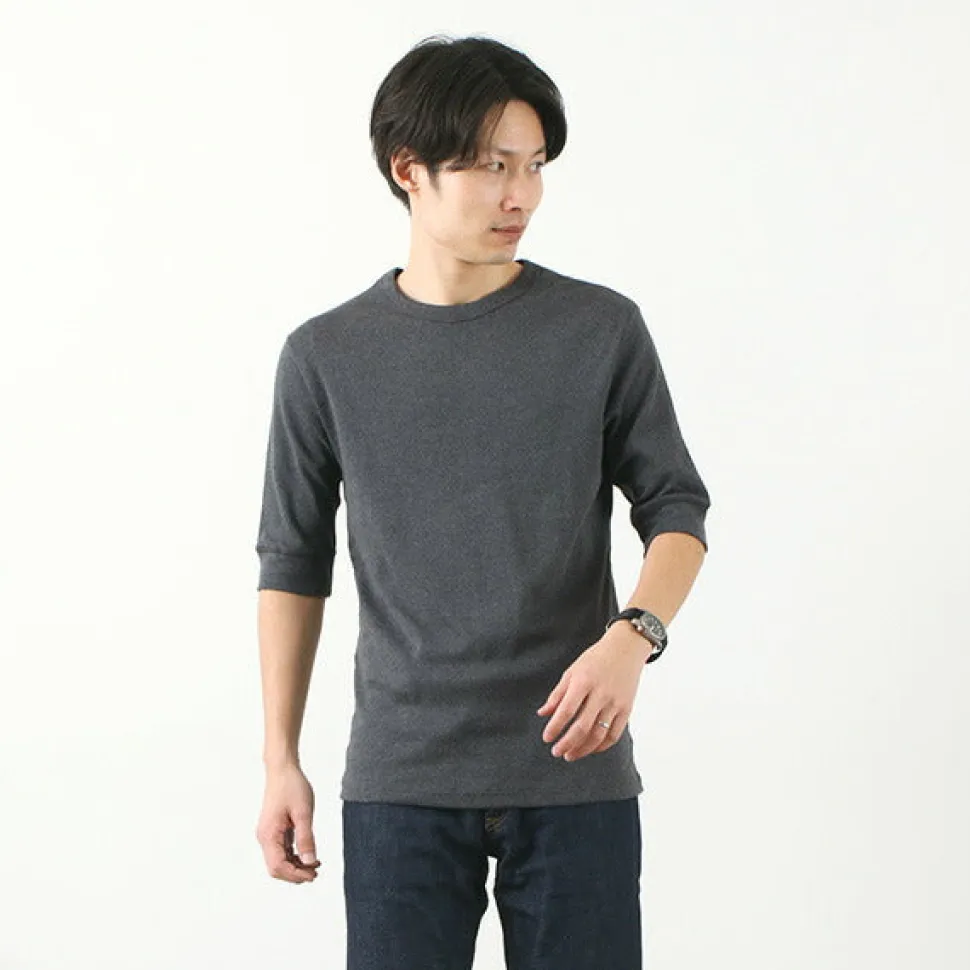 ROCOCO / Smooth Cotton Ribbed Crew T-Shirt