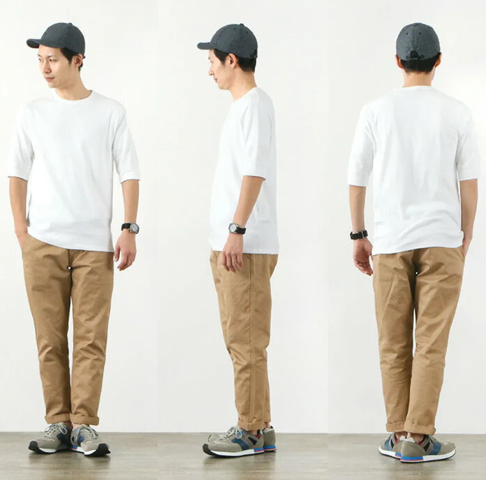 ROCOCO / Smooth Cotton Ribbed Crew T-Shirt