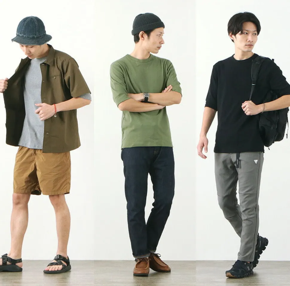 ROCOCO / Smooth Cotton Ribbed Crew T-Shirt