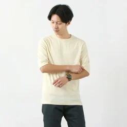 ROCOCO / Smooth Cotton Ribbed Crew T-Shirt