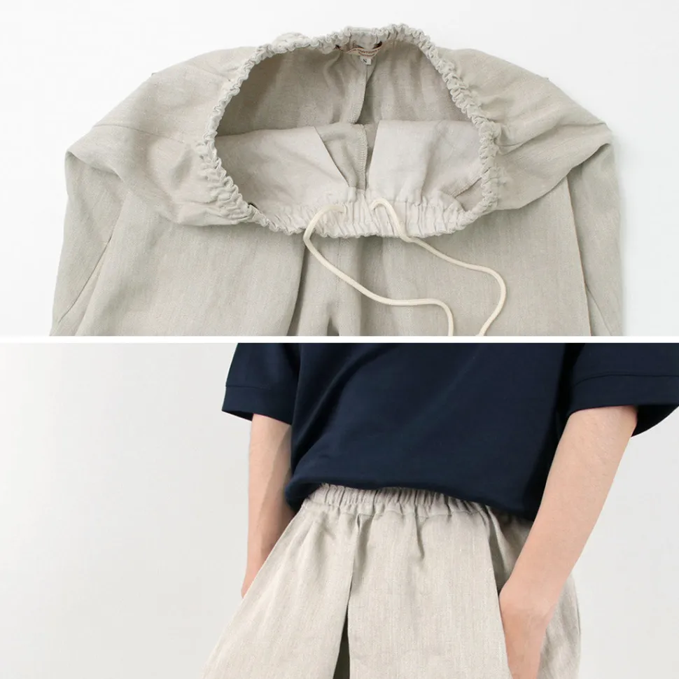 ROCOCO / Vintage Linen Wide Tucked Easy Pants