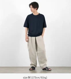 ROCOCO / Vintage Linen Wide Tucked Easy Pants