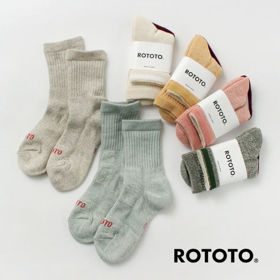 ROTOTO / Double Face Mini Crew Socks Organic Cotton