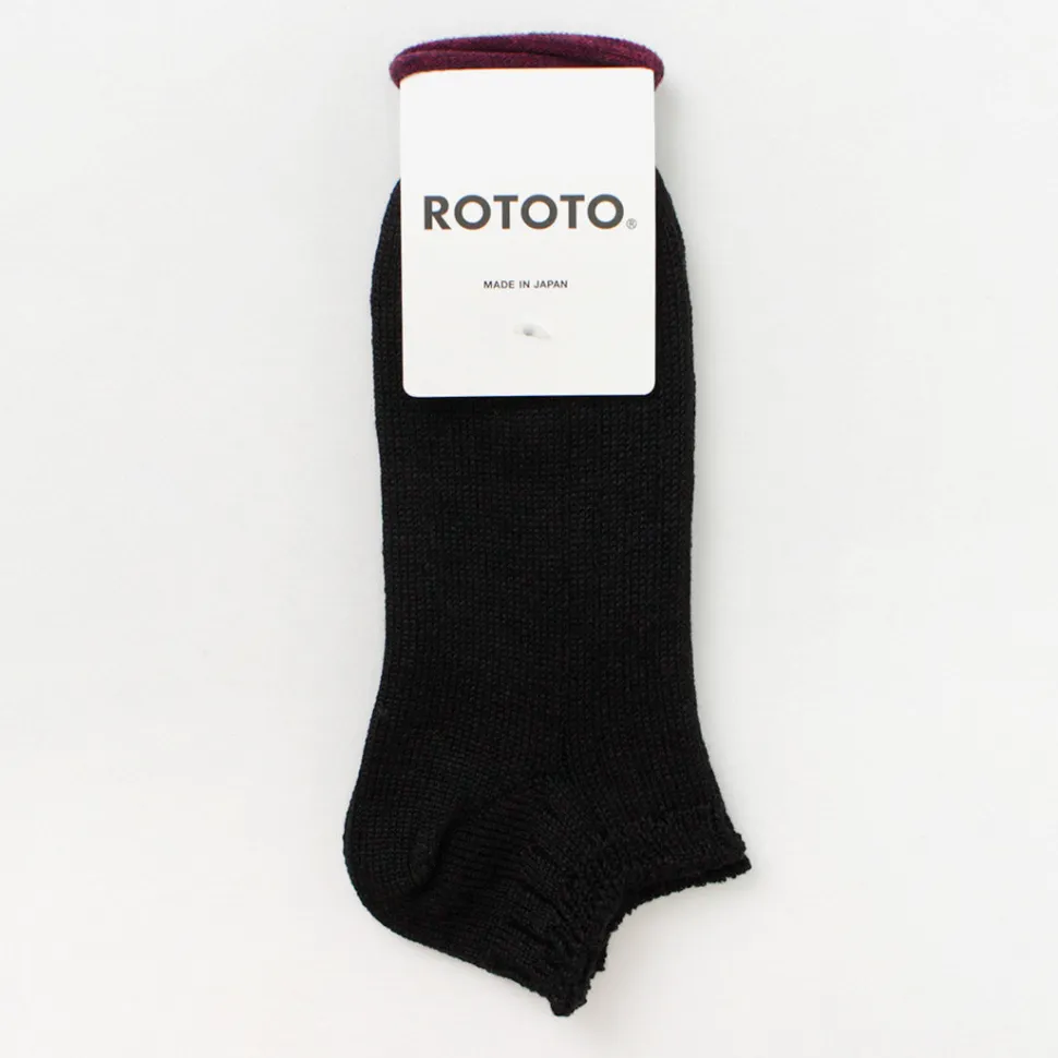 ROTOTO / Linen Cotton Rib Socks Short