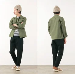 SANCA / Black denim tapered 5P trousers