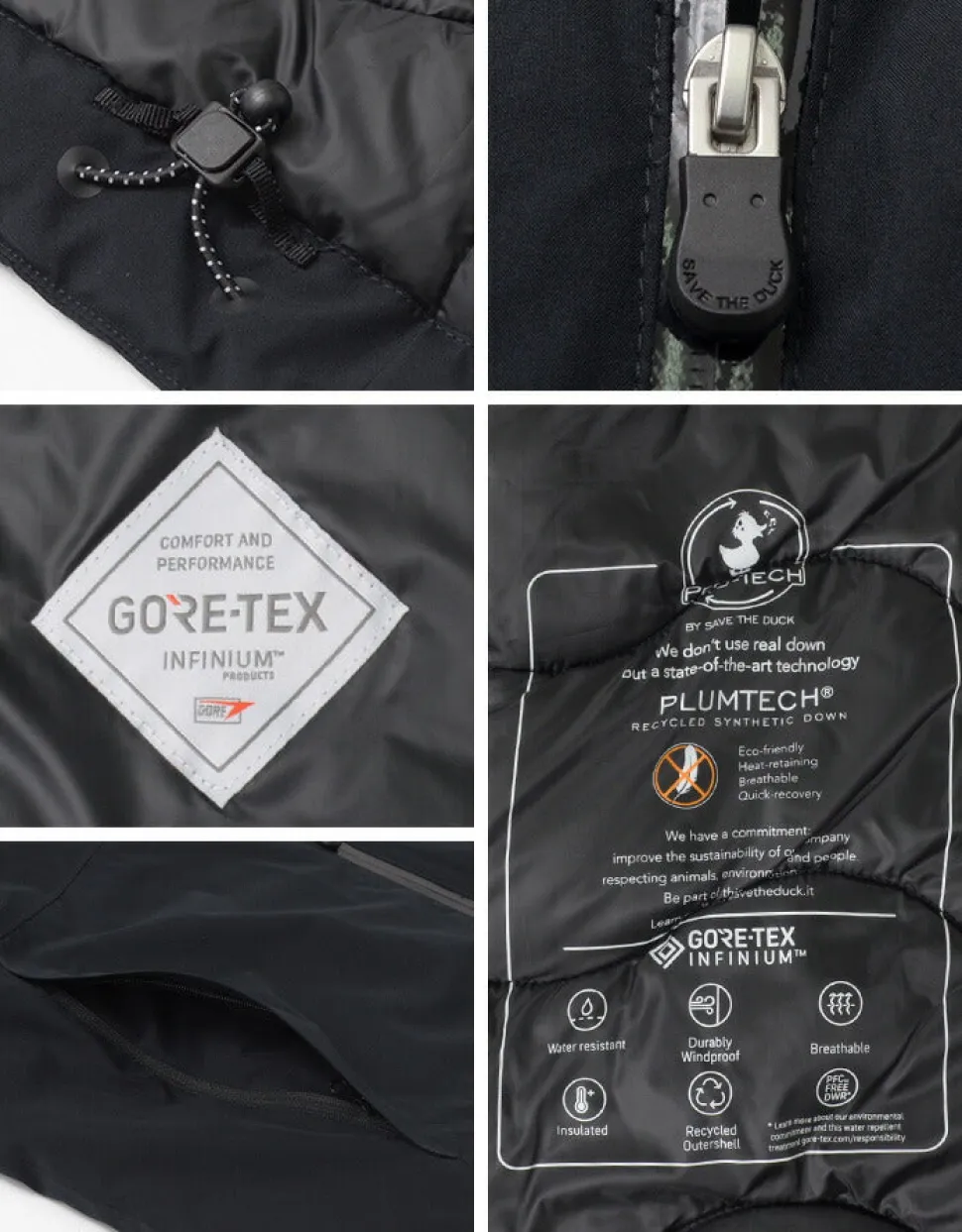SAVE THE DUCK / ALVARO PRO-TECH Recycled Polyester Synthetic Down Hooded Jacket