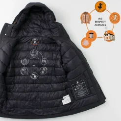 SAVE THE DUCK / Phyllis Synthetic Down Hooded Middle Jacket