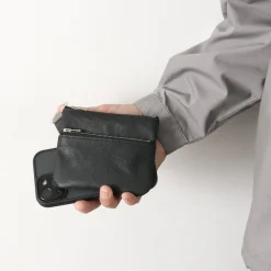 SENTI / Dyneema Leather Double Zipper Pouch