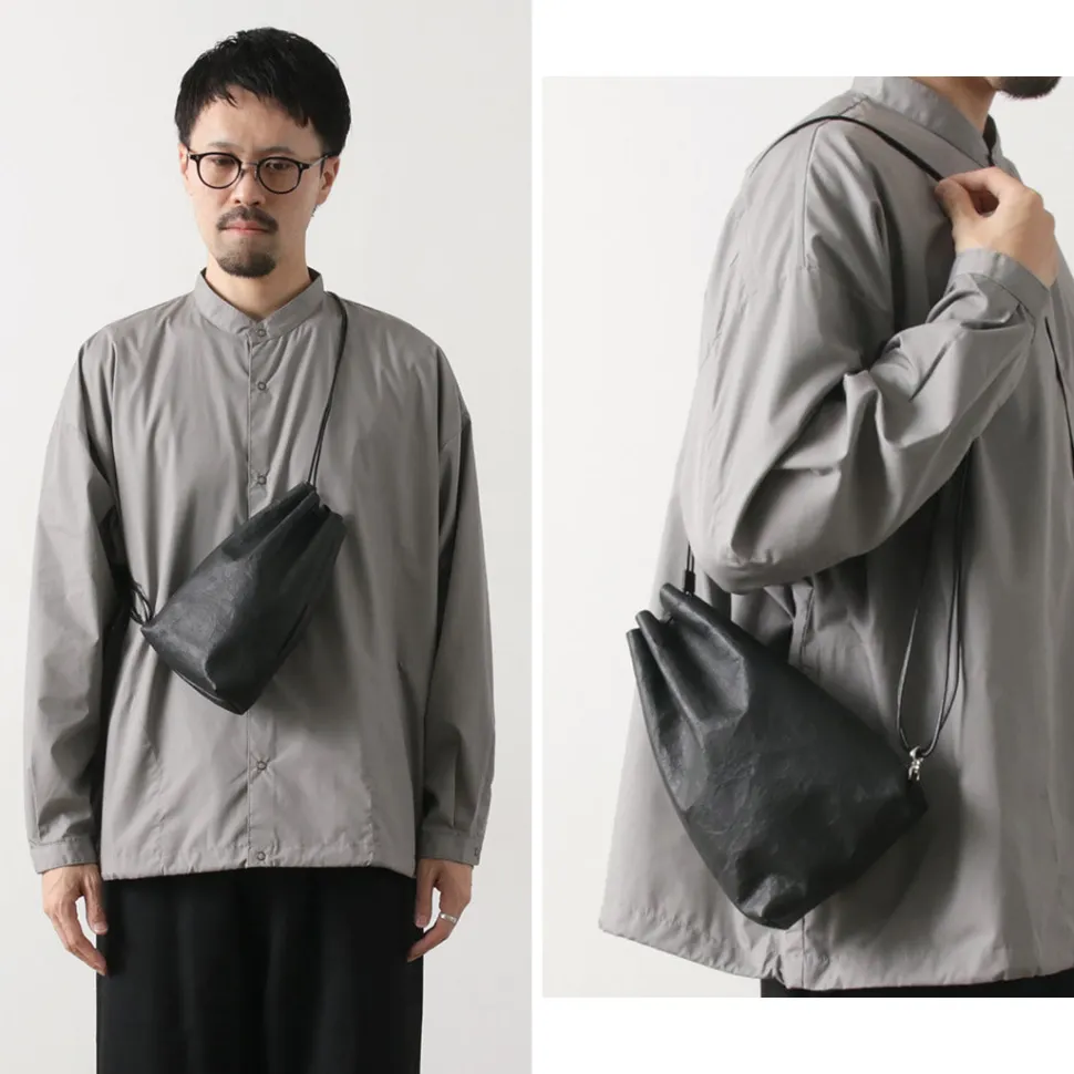 SENTI / Dyneema Leather Drawstring Bag L