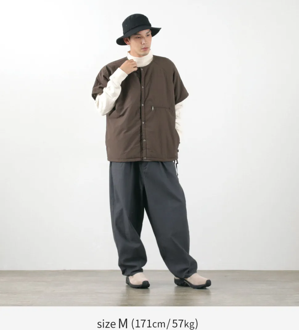 SLOW HANDS / Back Satin Poofy Tuck Pants