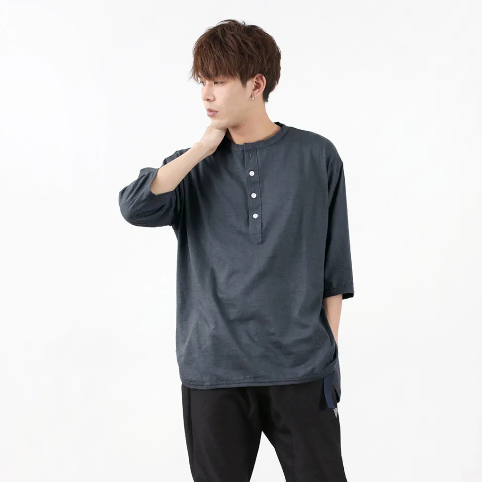 SLOW HANDS / Henry Neck Combi T-Shirt