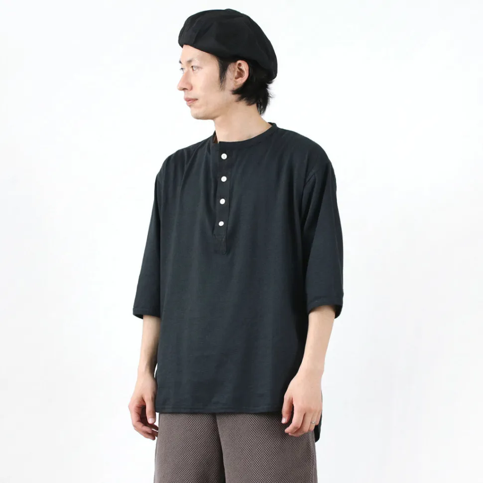 SLOW HANDS / Henry Neck Combi T-Shirt