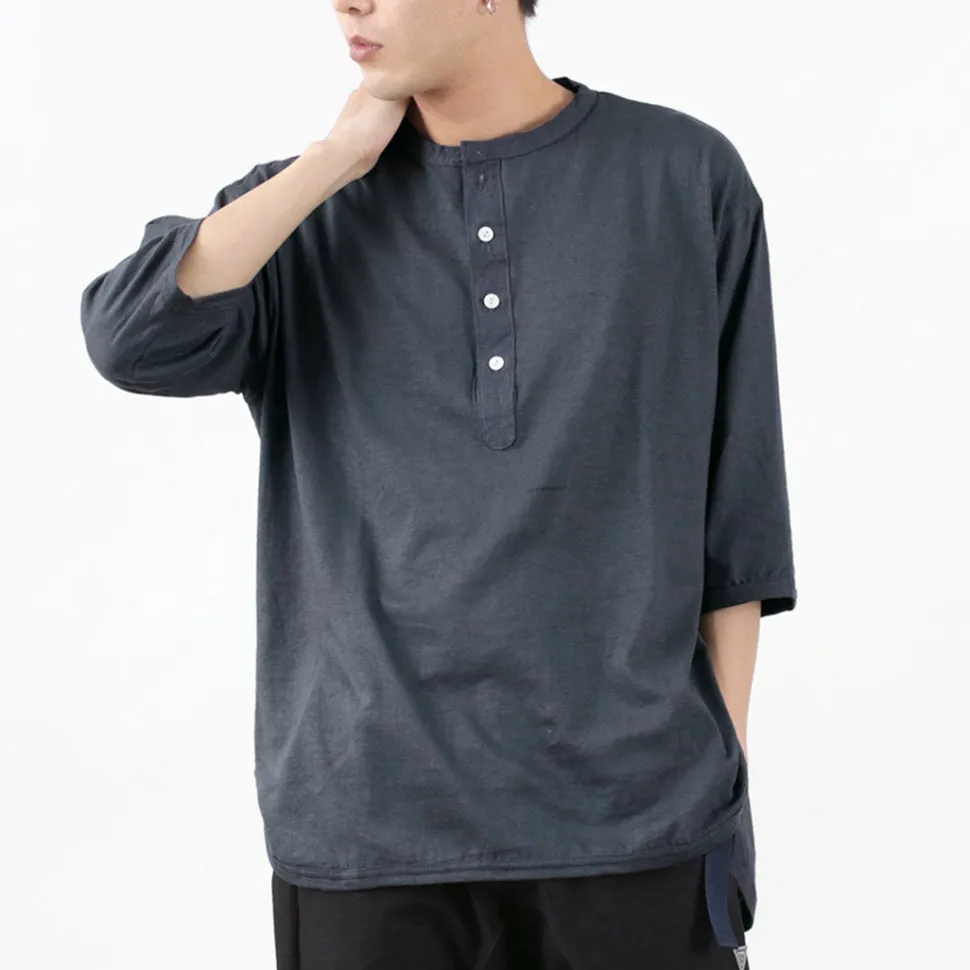SLOW HANDS / Henry Neck Combi T-Shirt
