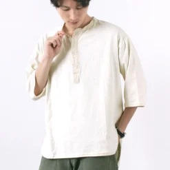 SLOW HANDS / Henry Neck Combi T-Shirt