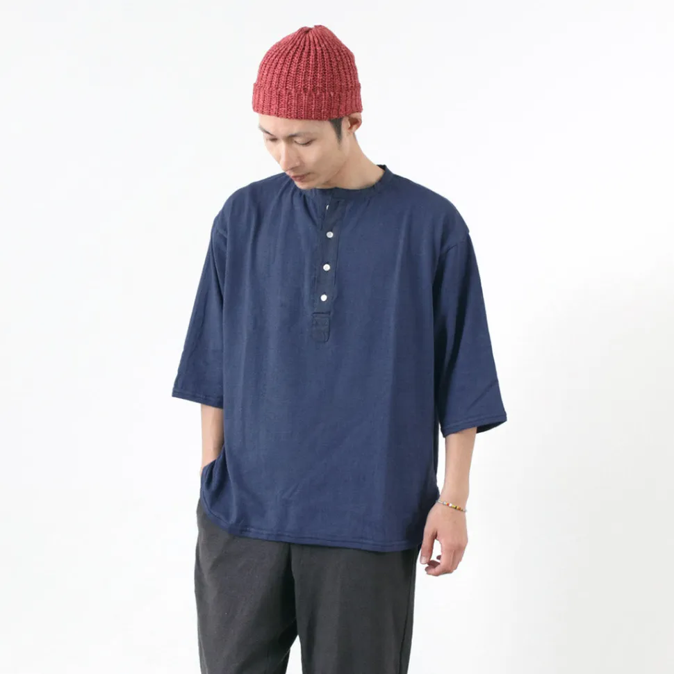 SLOW HANDS / Henry Neck Combi T-Shirt