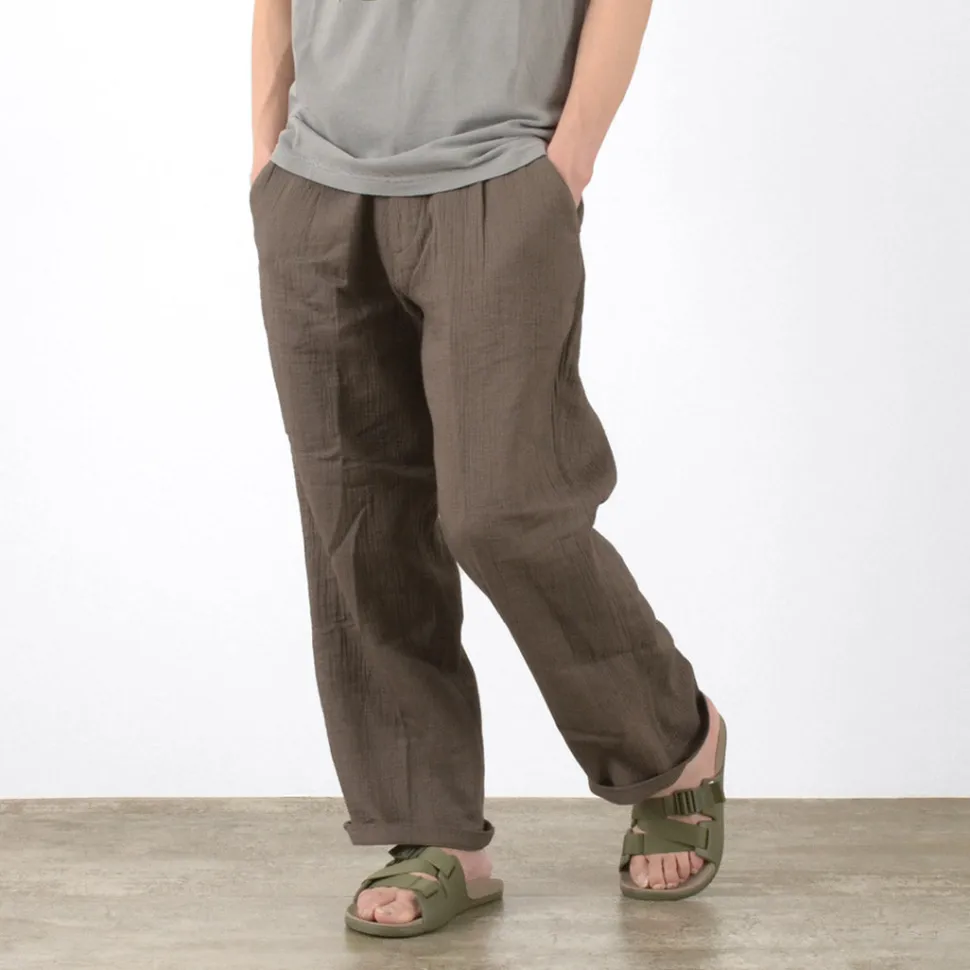 SLOW HANDS / Triple gauze tuck work trousers