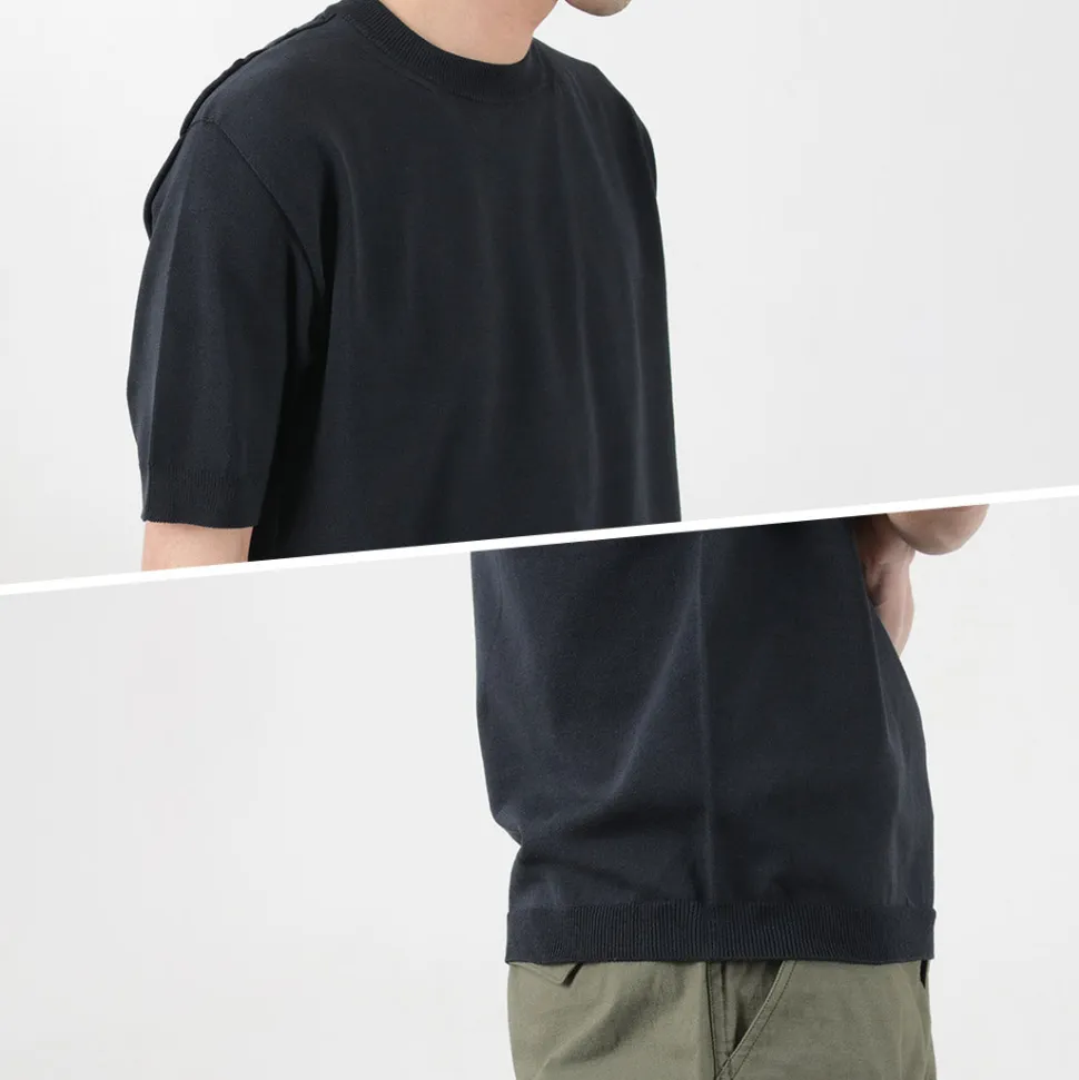SOGLIA / Cotton Fitted Seamless Knit Tee
