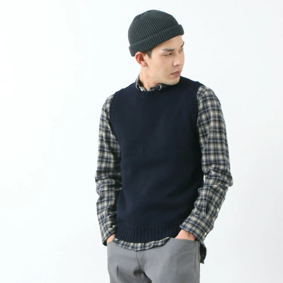 SOGLIA / LANDNOAH British Wool Crew Neck Knitted Vest