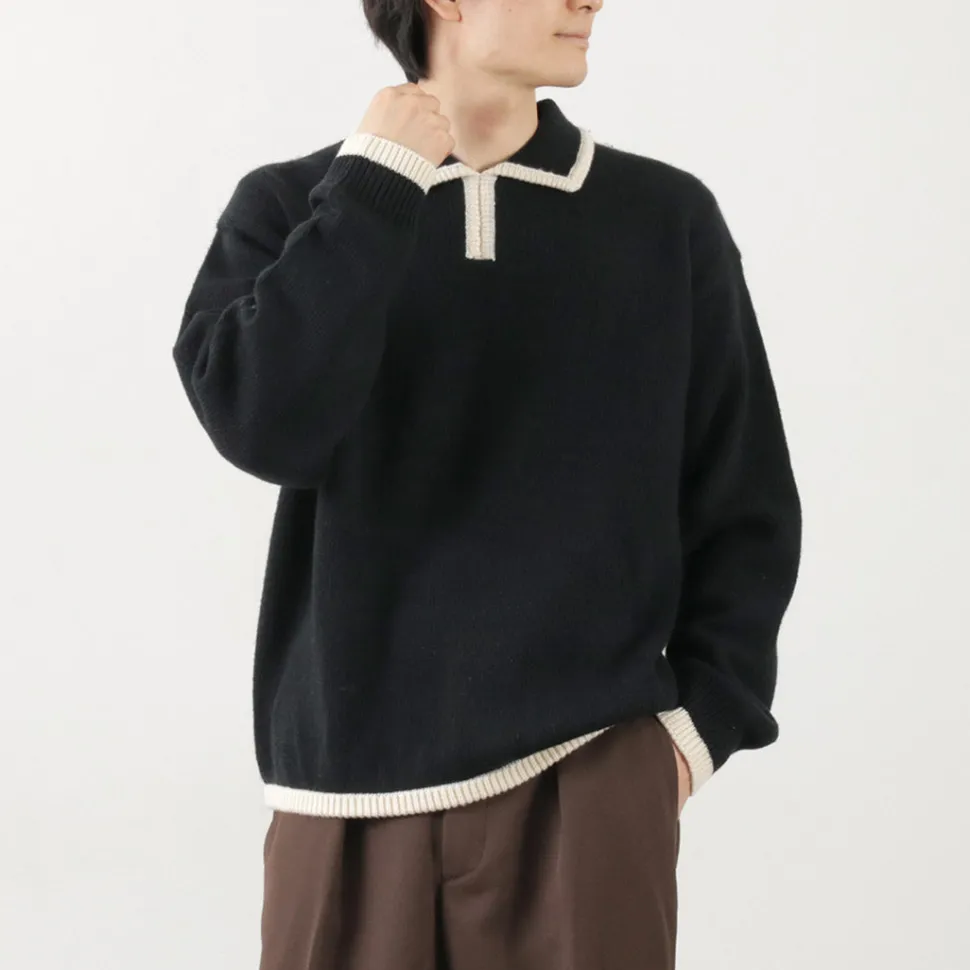 SON OF THE CHEESE / Line Polo Knit