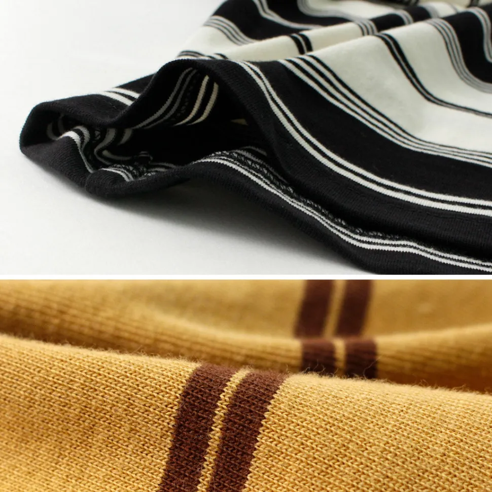THE FOX / Fox Striped Crew Neck Long Sleeve T-Shirt