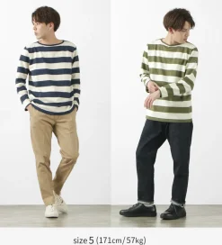 TIEASY / HDCS Boat neck wide stripe basque shirt