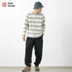 TIEASY / HDCS Boat neck wide stripe basque shirt