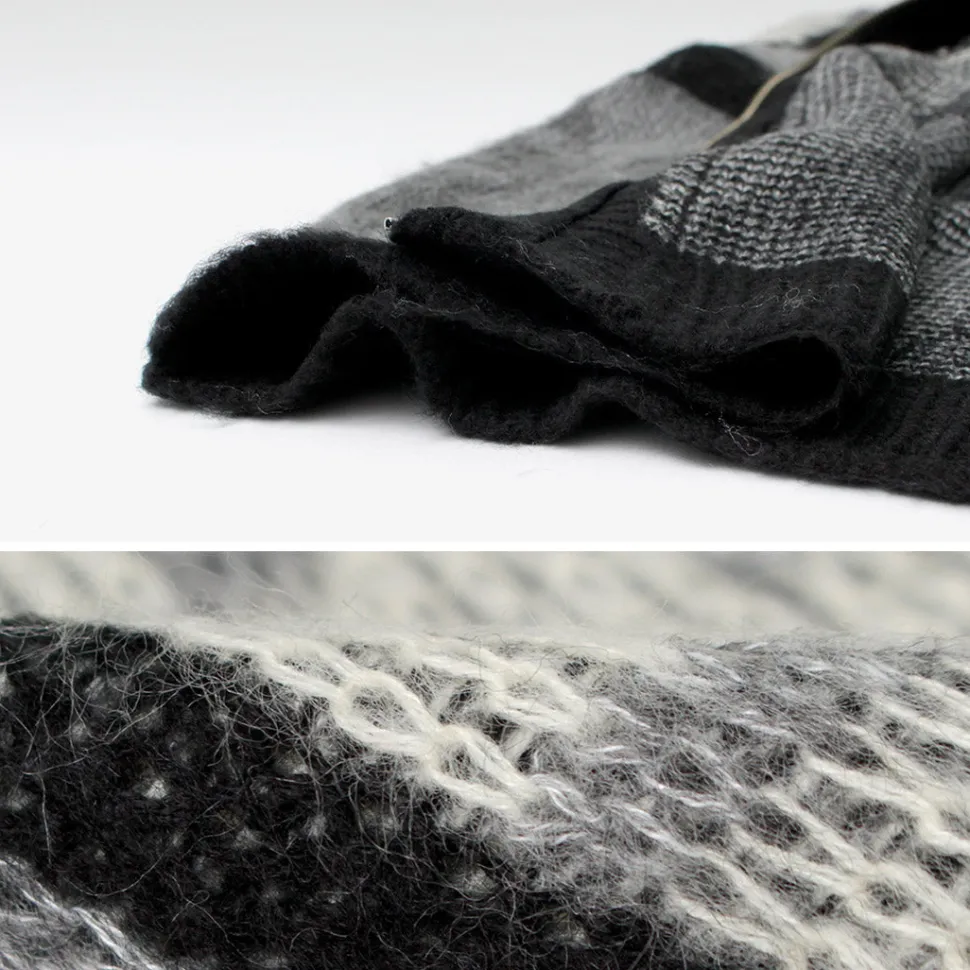 TOWN CRAFT / Vintage Jacquard Zip Cardigan