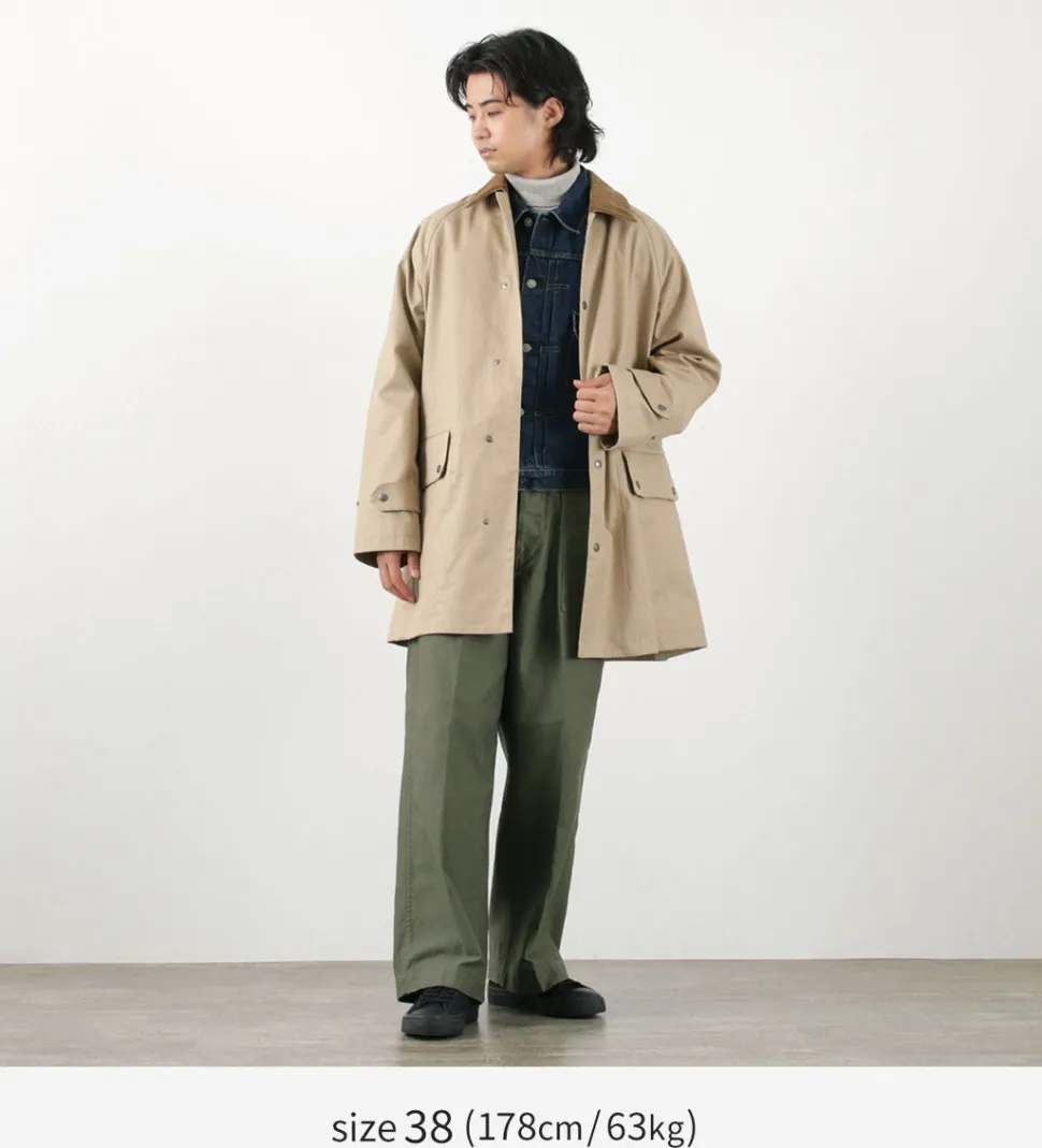 TRADITIONAL WEATHERWEAR / High Density Fabric Corduroy Collar Coat