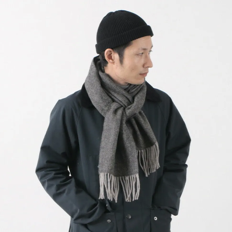 TWEED MILL / Lamb Wool Scarf Herringbone