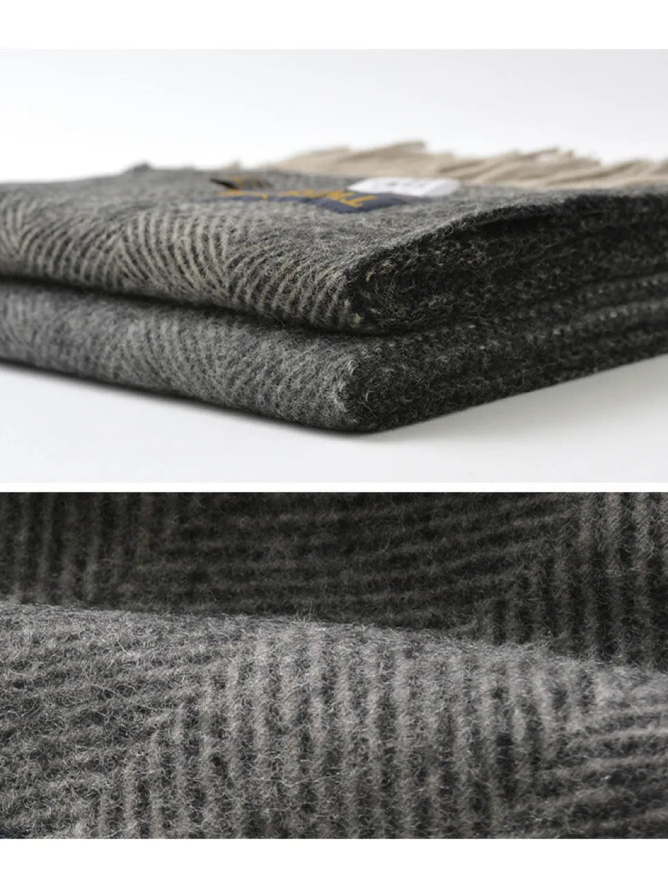 TWEED MILL / Lamb Wool Scarf Herringbone