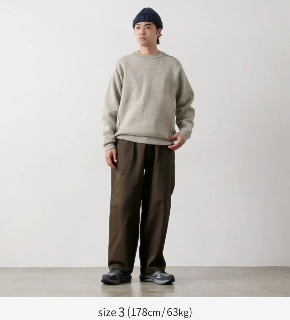 UNDYED / Knit Double Face Trim Crew Colored Organic Cotton