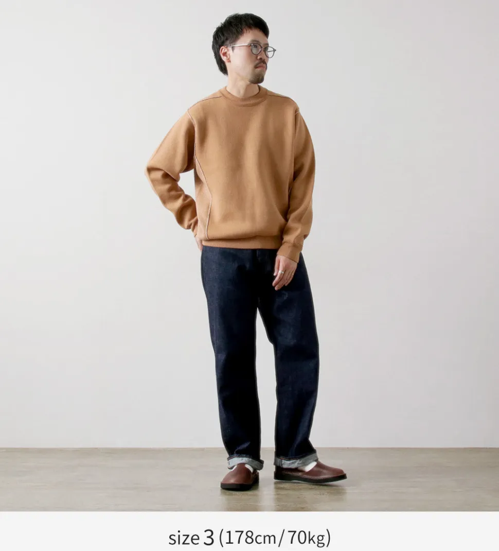 UNDYED / Knit Double Face Trim Crew Colored Organic Cotton