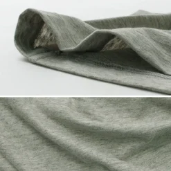 UNDYED / Long Sleeve Combi T-Shirt Colored Organic Cotton