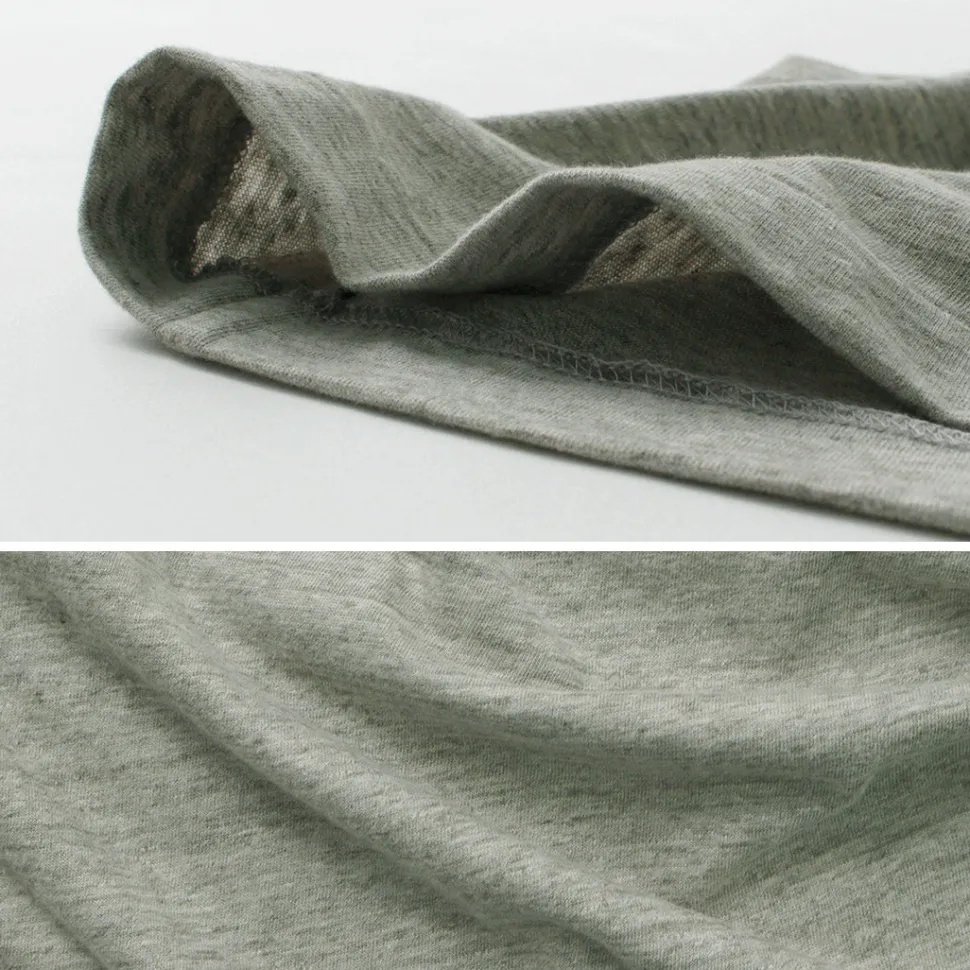 UNDYED / Long Sleeve Combi T-Shirt Colored Organic Cotton