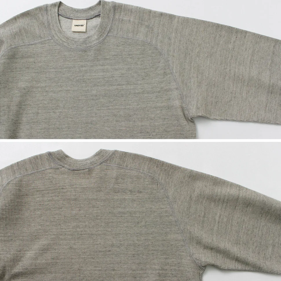 UNDYED / Waffle Sweatshirt Colored Organic Cotton