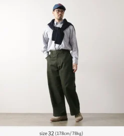 UNIVERSAL OVERALL / Heritage T/C Volume Trousers STONE CARVERE