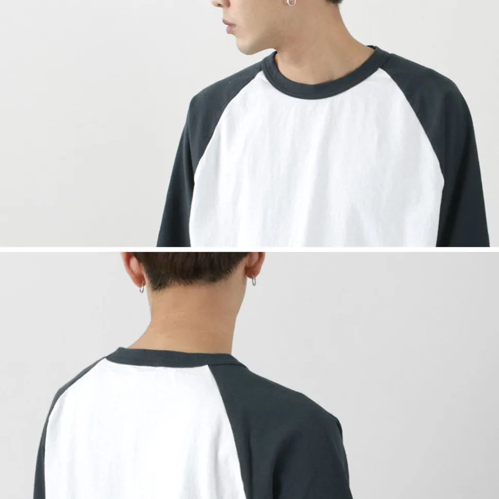 WALLA WALLA SPORT / 7/10 Sleeve 2 Tone Baseball T-Shirt