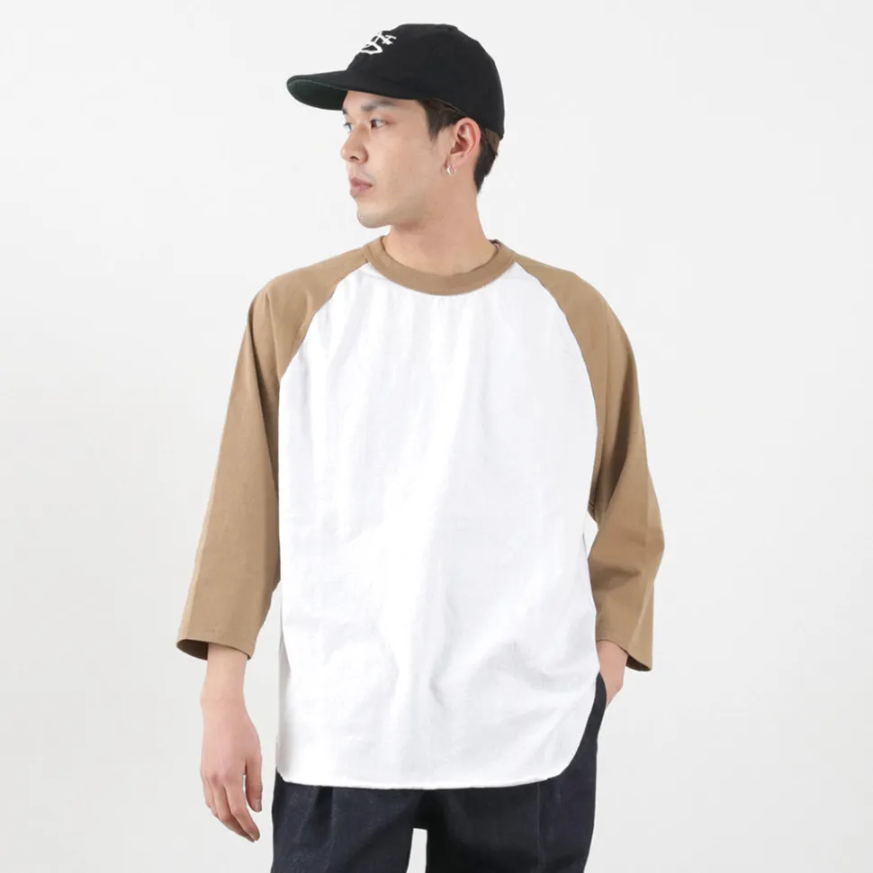 WALLA WALLA SPORT / 7/10 Sleeve 2 Tone Baseball T-Shirt