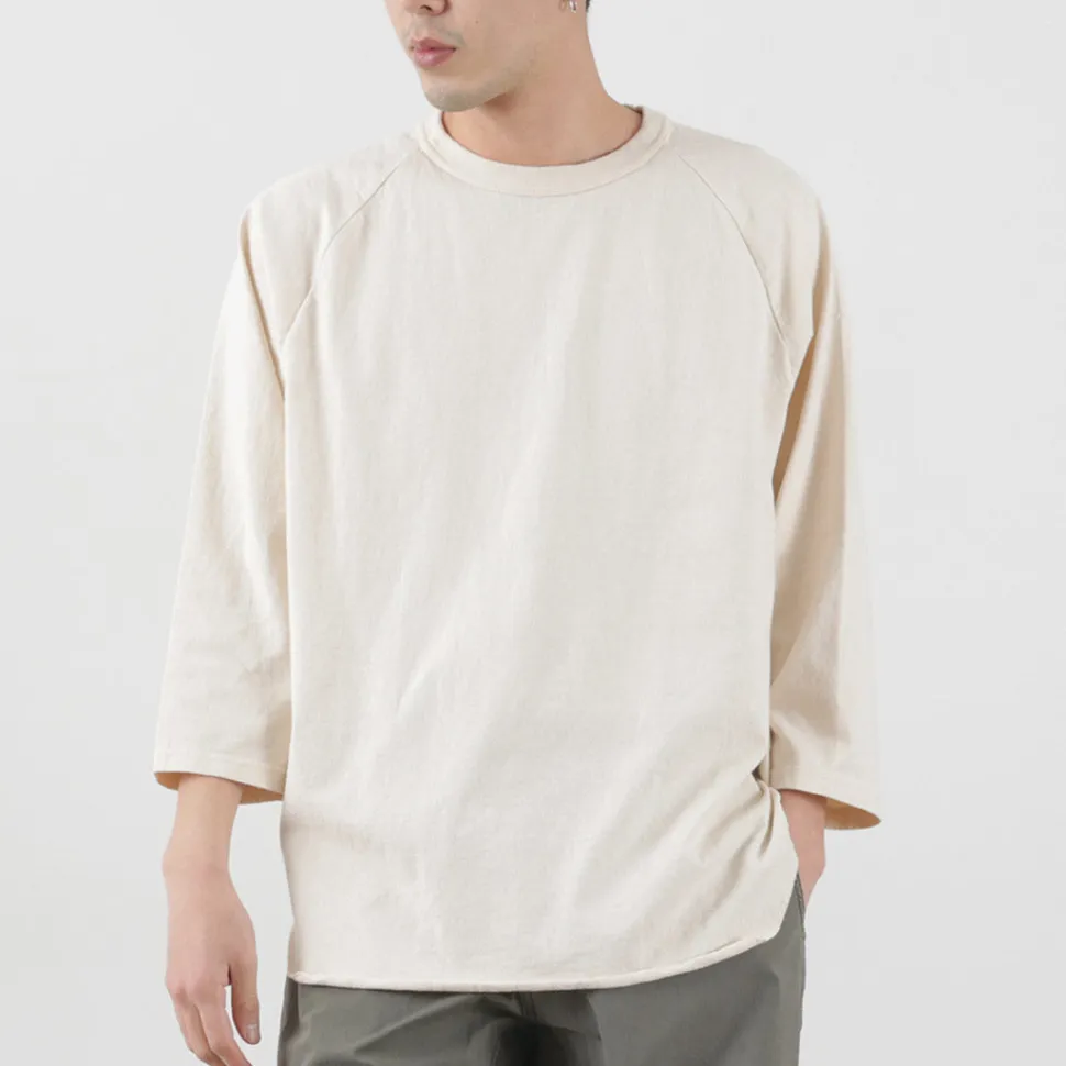 WALLA WALLA SPORT / Three quarter sleeves Baseball T-Shirt Solid
