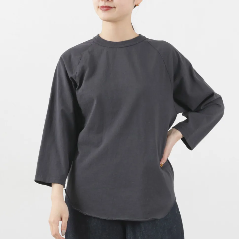 WALLA WALLA SPORT / Three quarter sleeves Baseball T-Shirt Solid